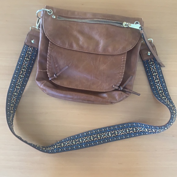 Bohemian Leather Steve Madden Over the shoulder bag. - Picture 2 of 2